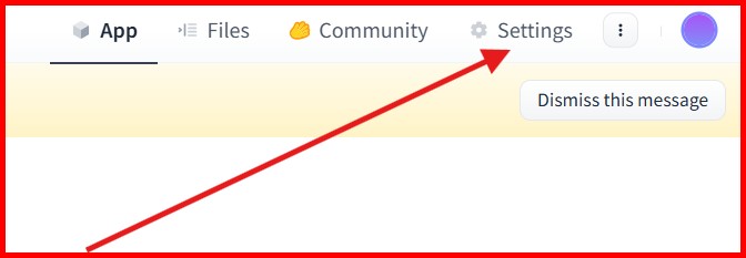 Picture showing the settings link to create the secret key